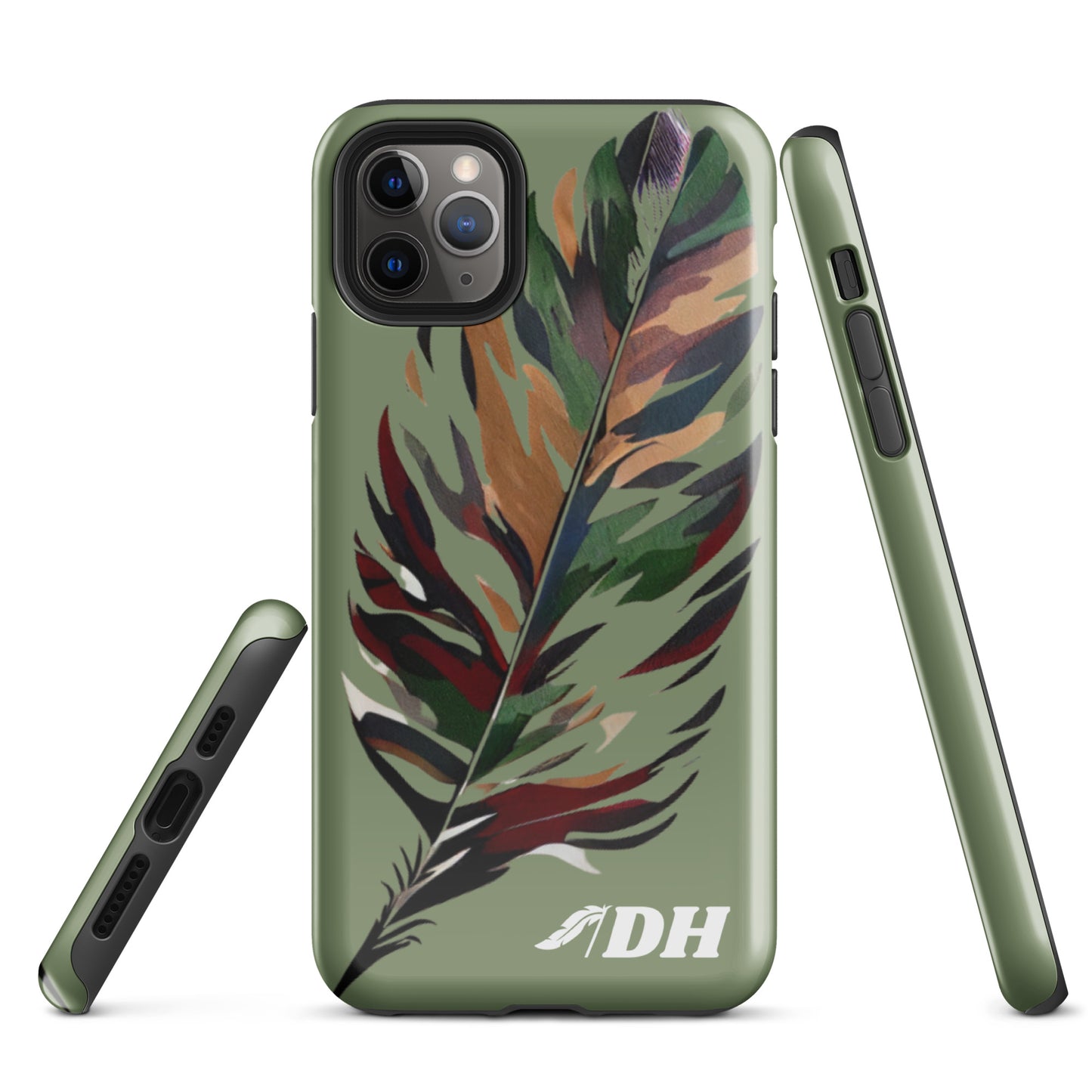 DH CAMO FEATHER Tough Case for iPhone® in Light Olive