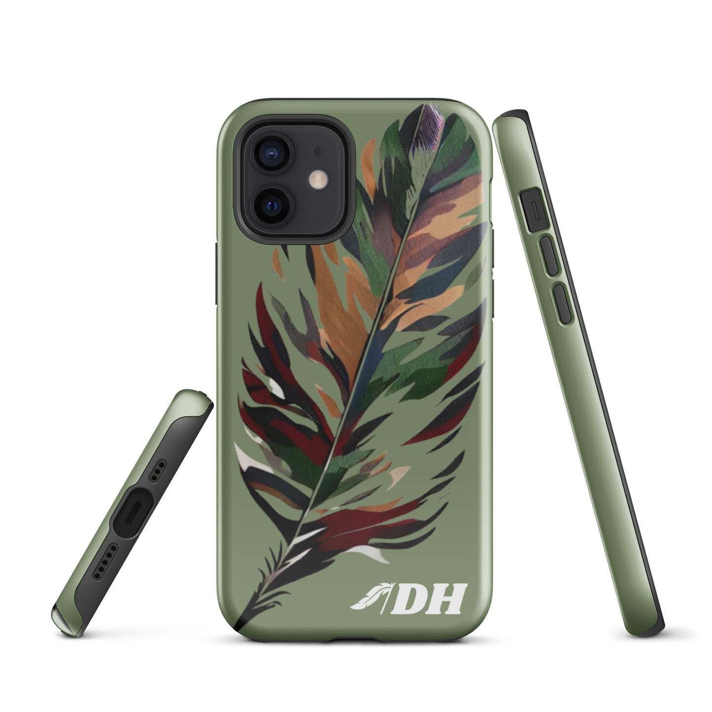 DH CAMO FEATHER Tough Case for iPhone® in Light Olive