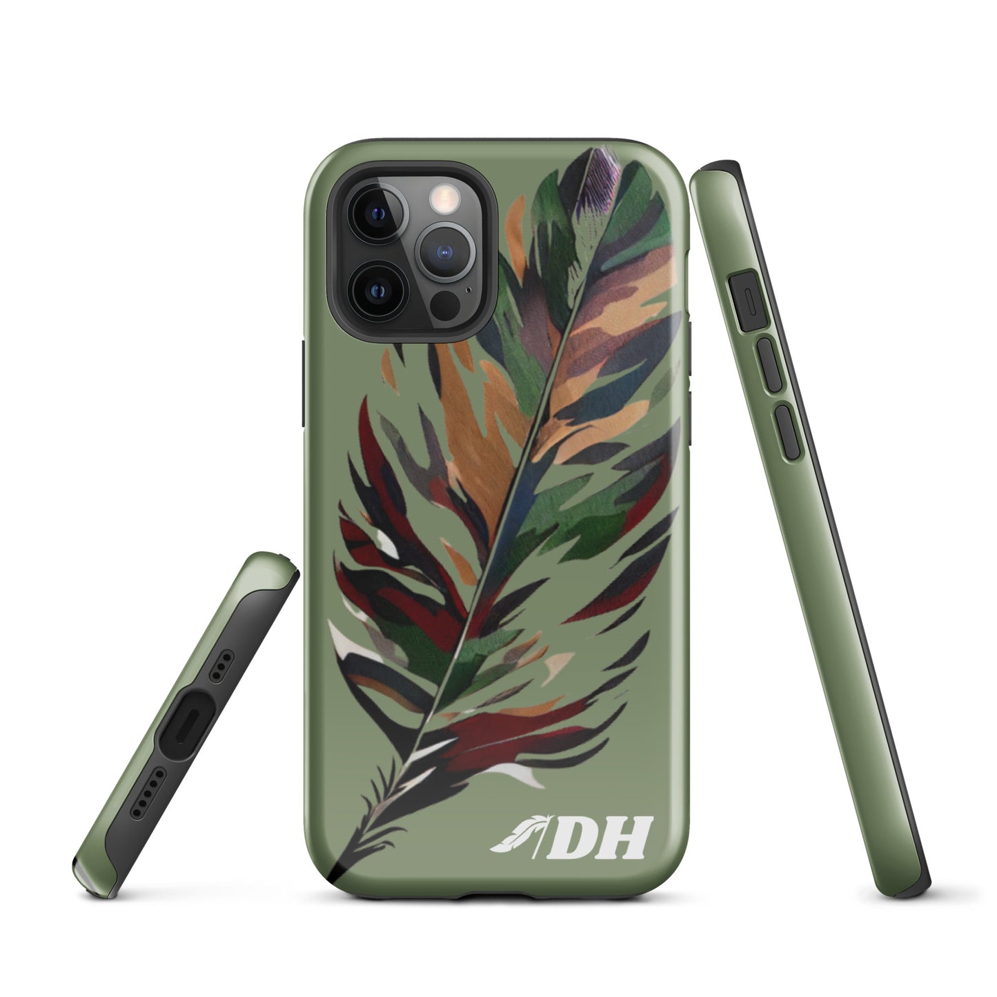 DH CAMO FEATHER Tough Case for iPhone® in Light Olive