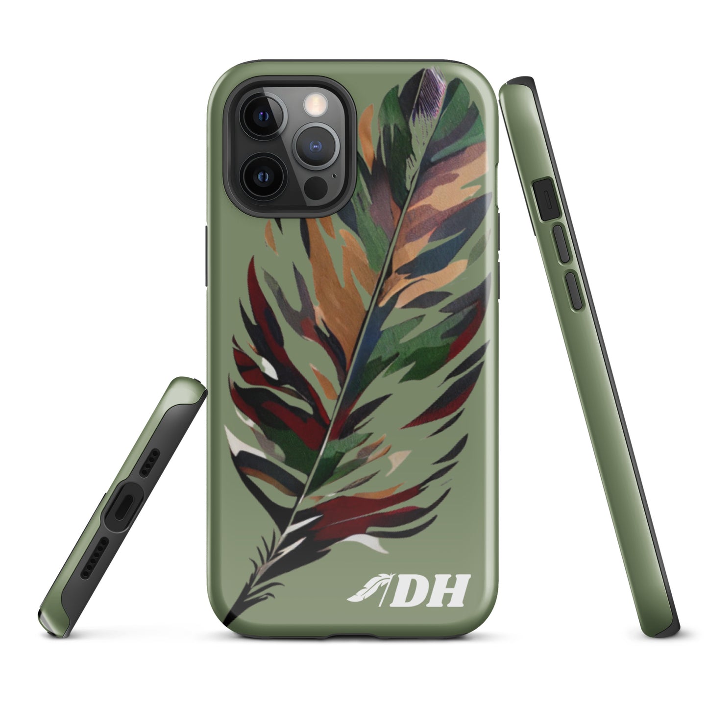 DH CAMO FEATHER Tough Case for iPhone® in Light Olive