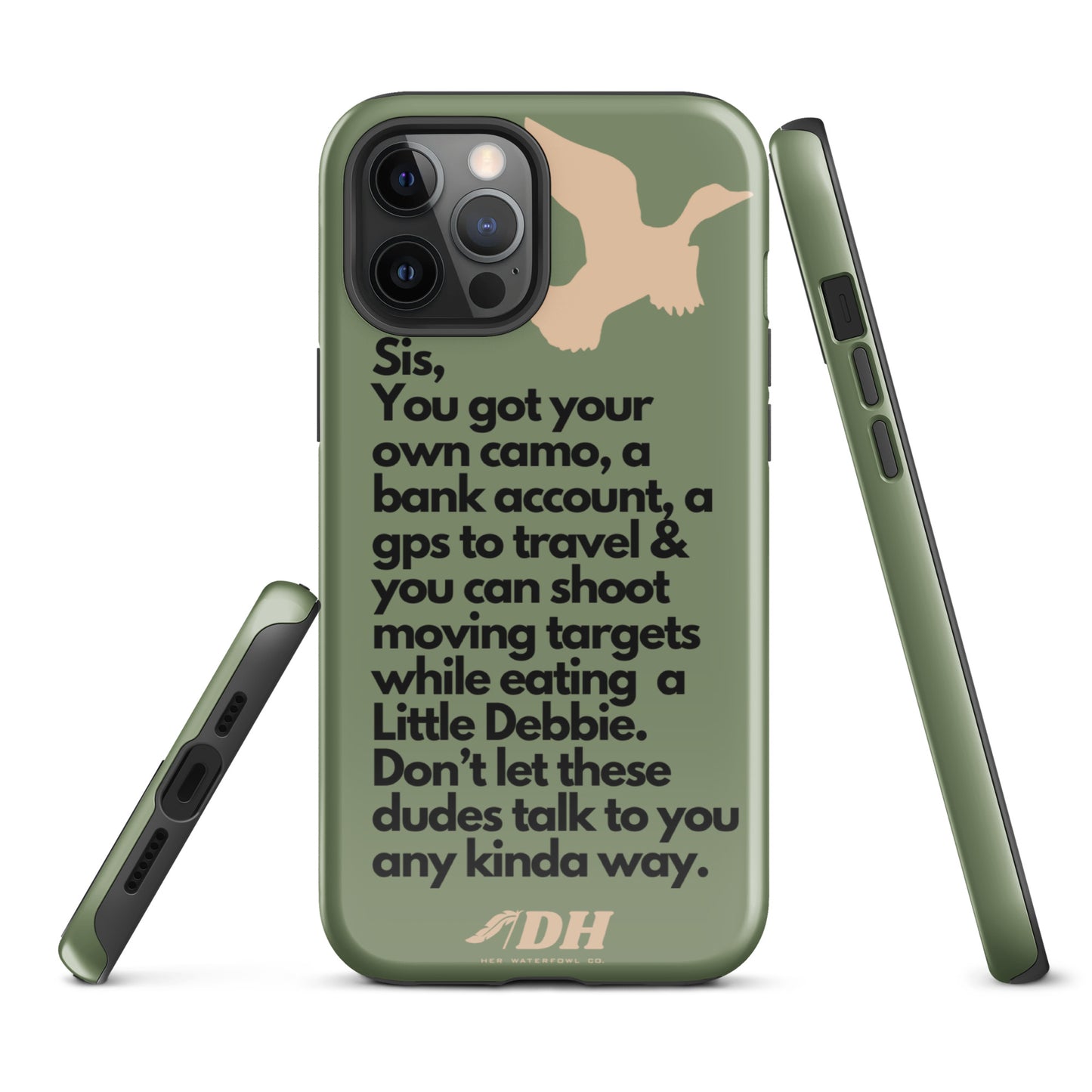 DH HEY SIS Tough Case for iPhone® in Light Olive