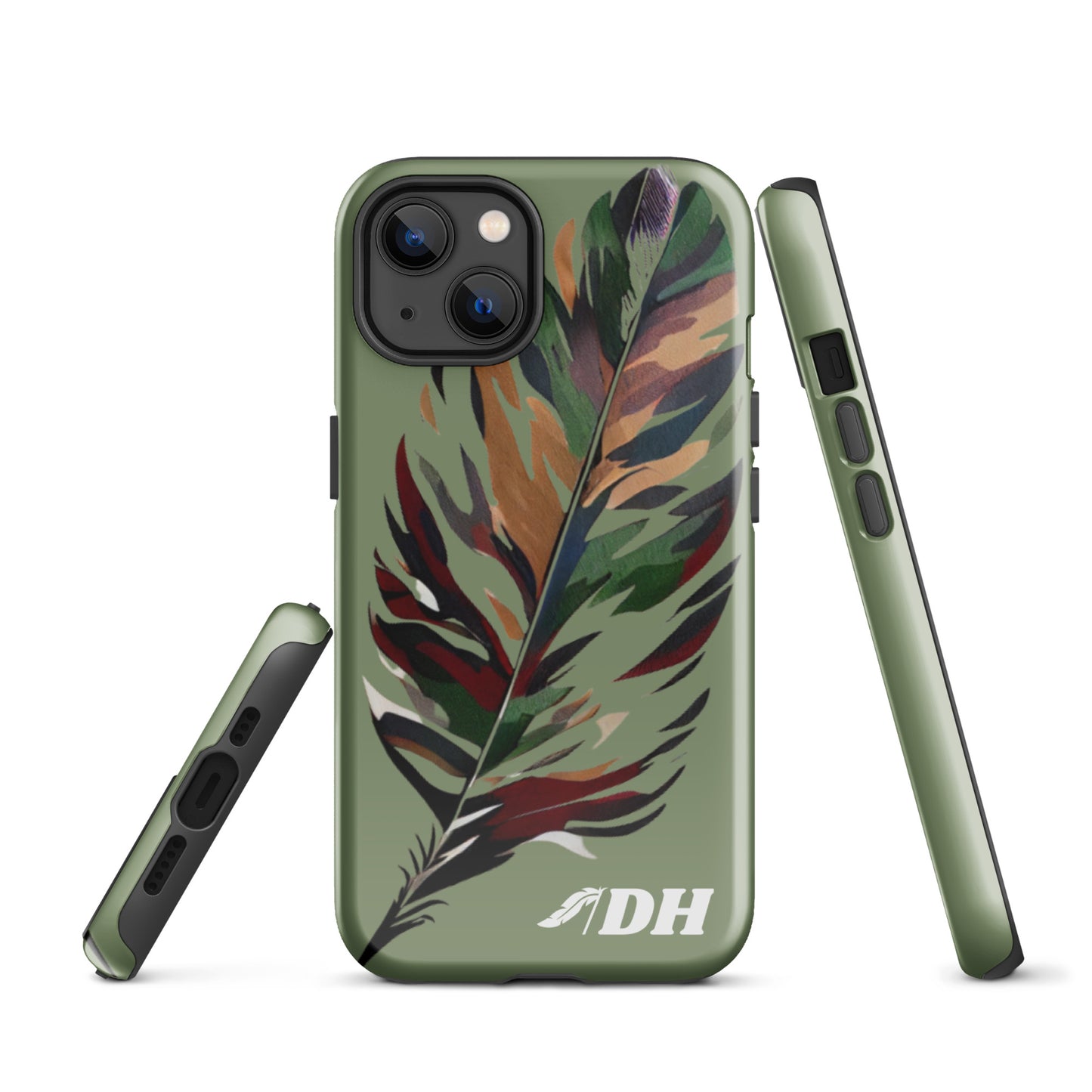 DH CAMO FEATHER Tough Case for iPhone® in Light Olive