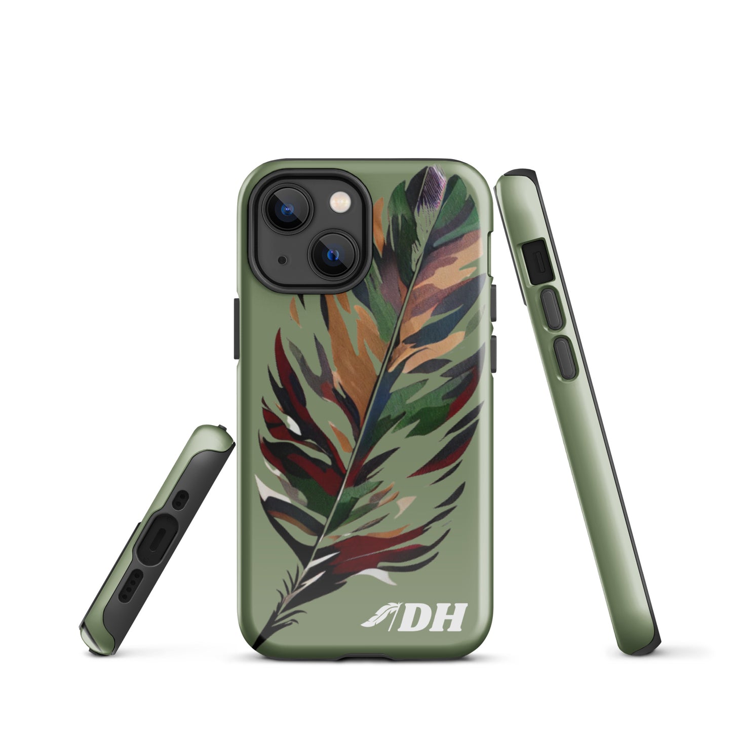 DH CAMO FEATHER Tough Case for iPhone® in Light Olive