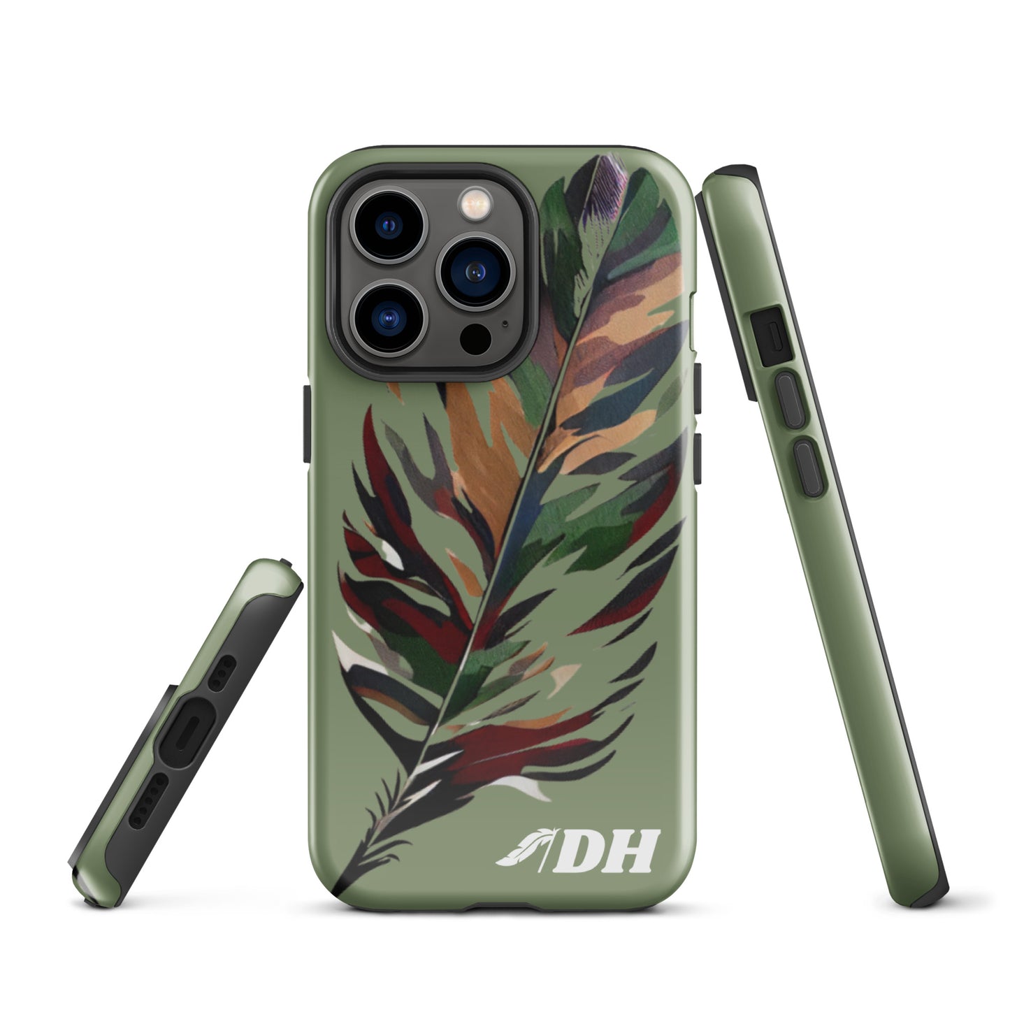 DH CAMO FEATHER Tough Case for iPhone® in Light Olive