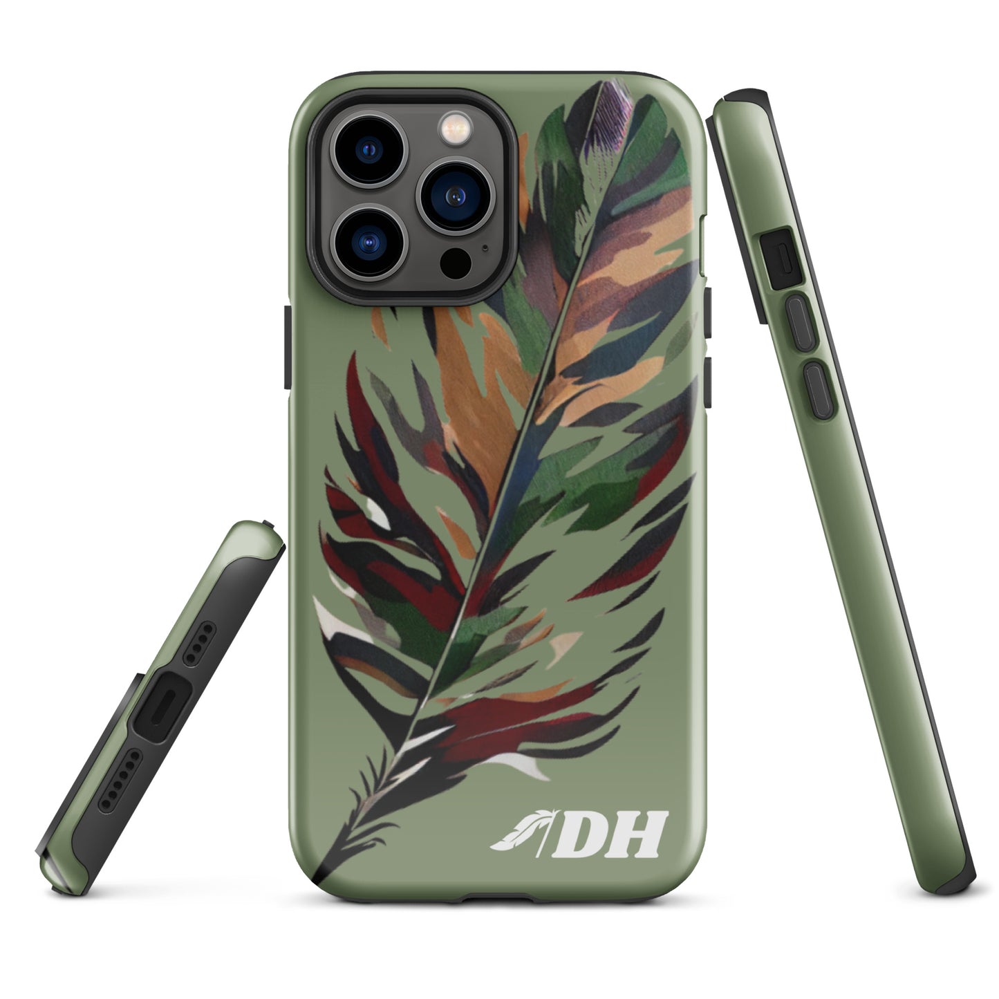 DH CAMO FEATHER Tough Case for iPhone® in Light Olive