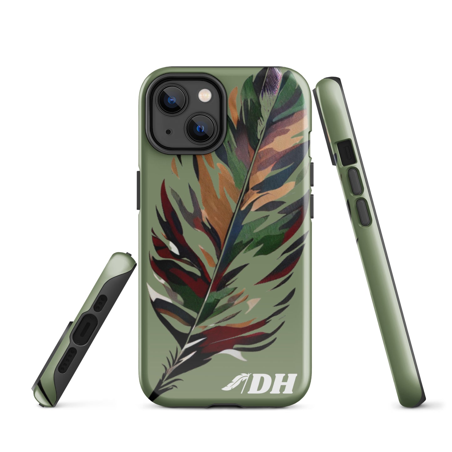 DH CAMO FEATHER Tough Case for iPhone® in Light Olive