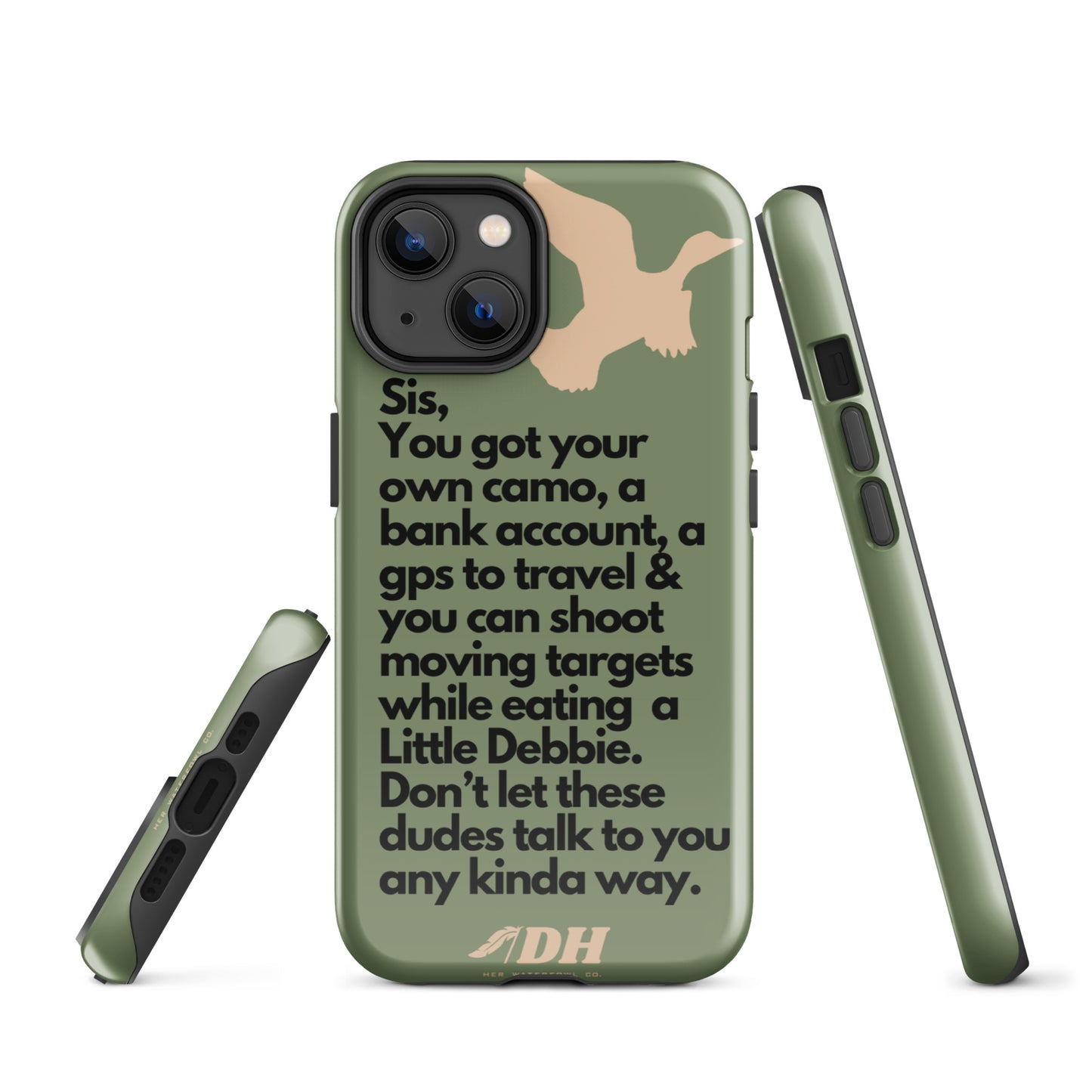 DH HEY SIS Tough Case for iPhone® in Light Olive