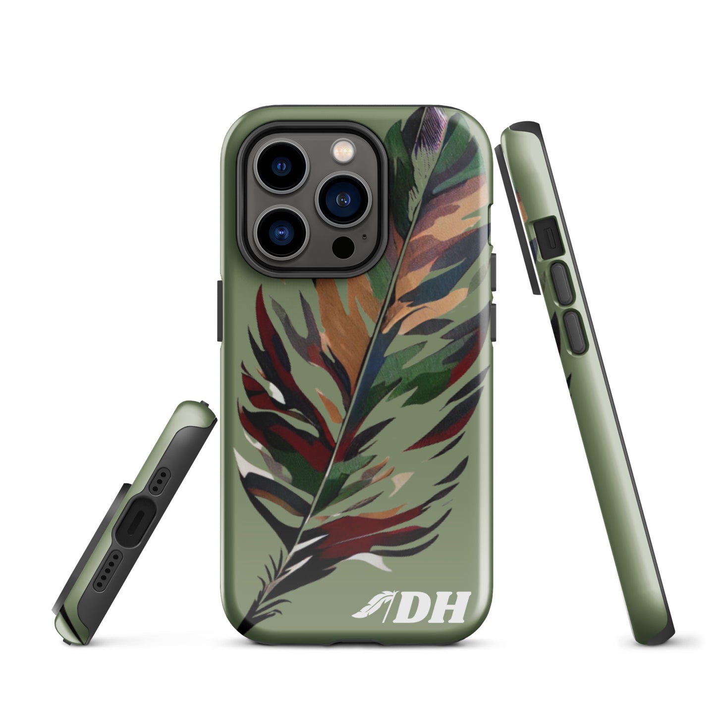 DH CAMO FEATHER Tough Case for iPhone® in Light Olive