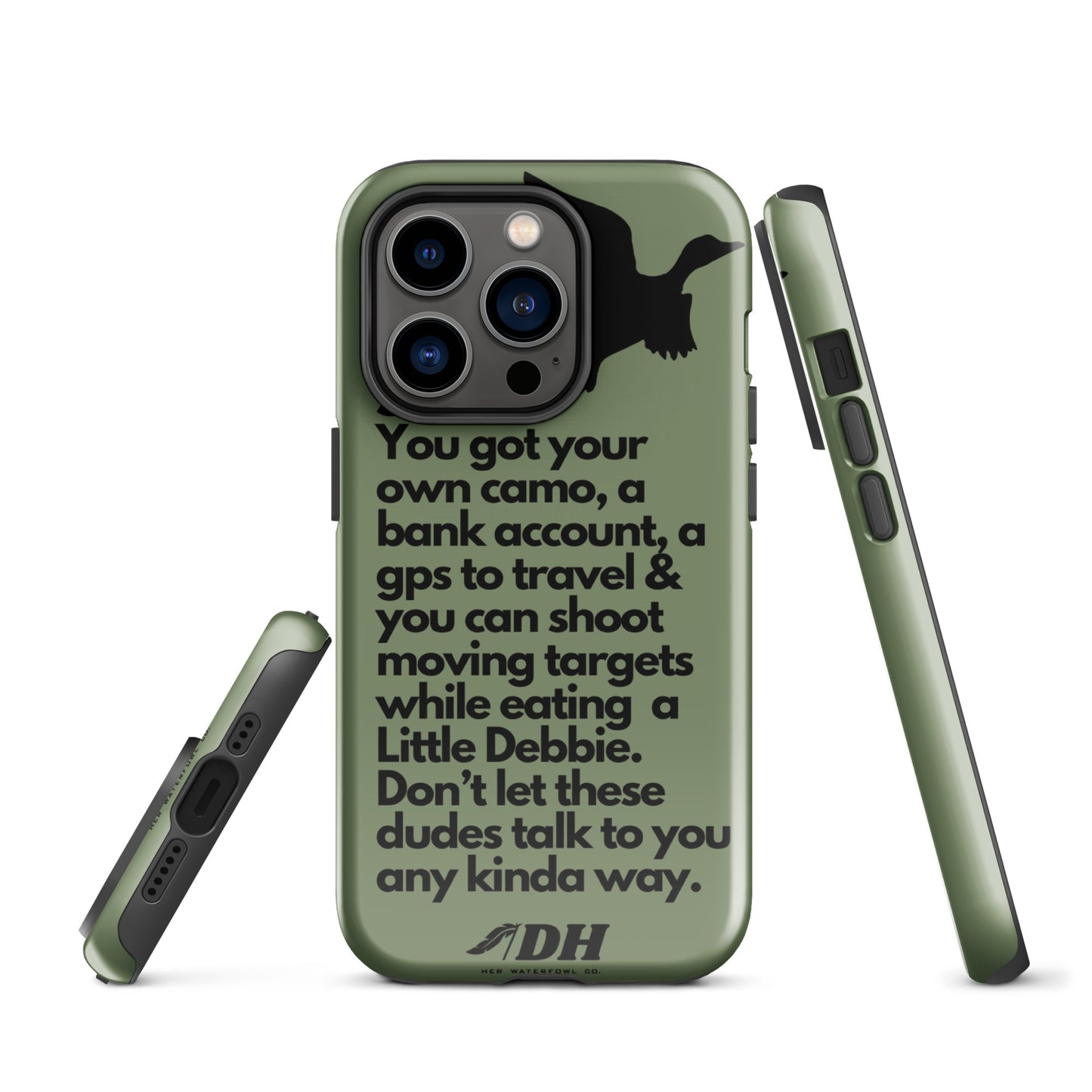 DH HEY SIS Tough Case for iPhone® in Olive/Black