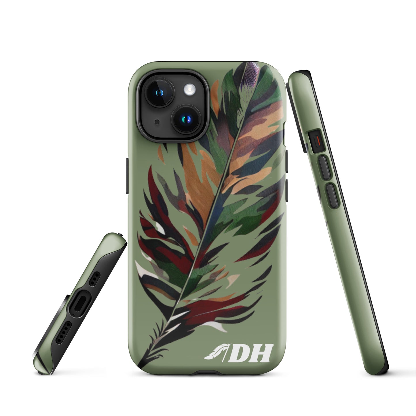 DH CAMO FEATHER Tough Case for iPhone® in Light Olive