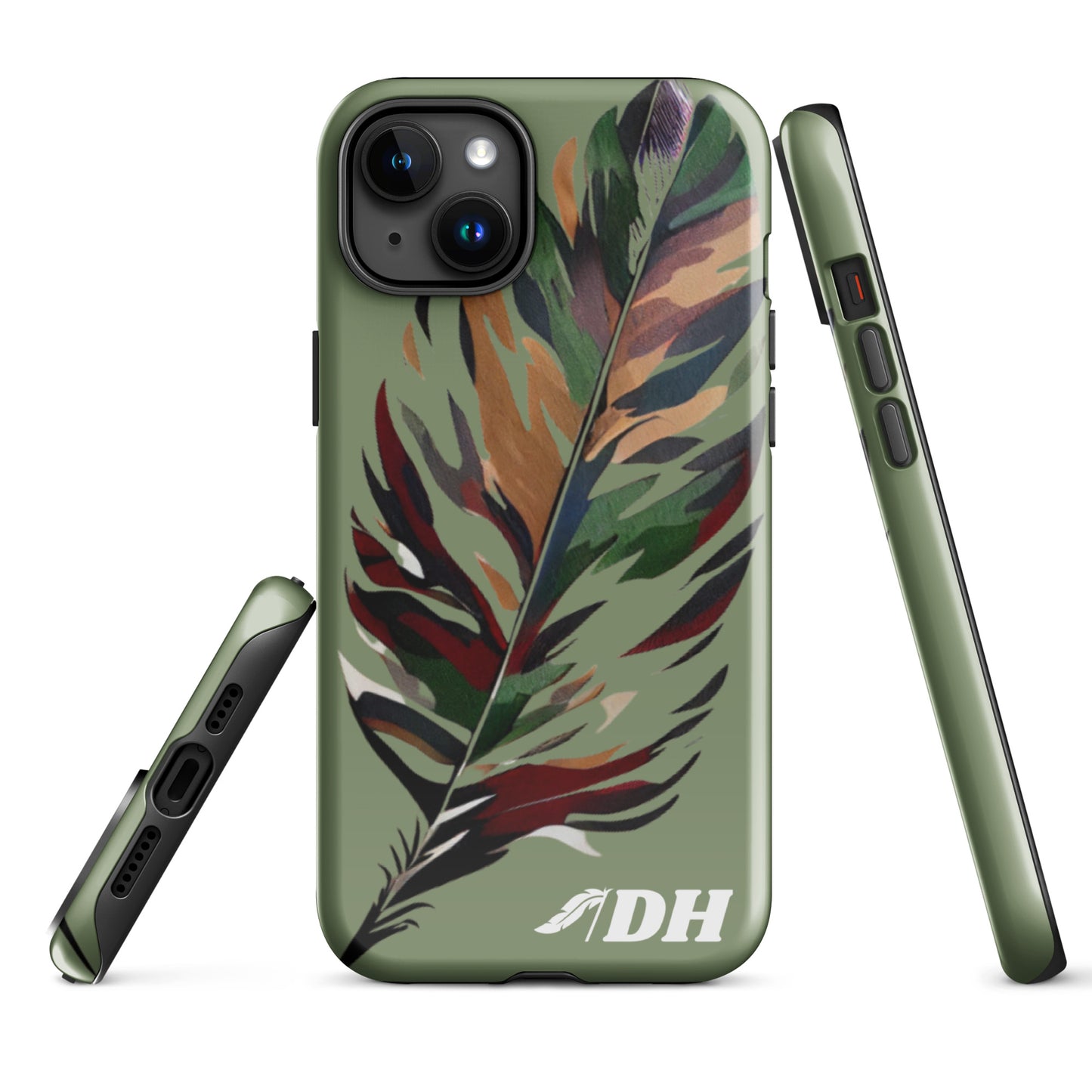 DH CAMO FEATHER Tough Case for iPhone® in Light Olive