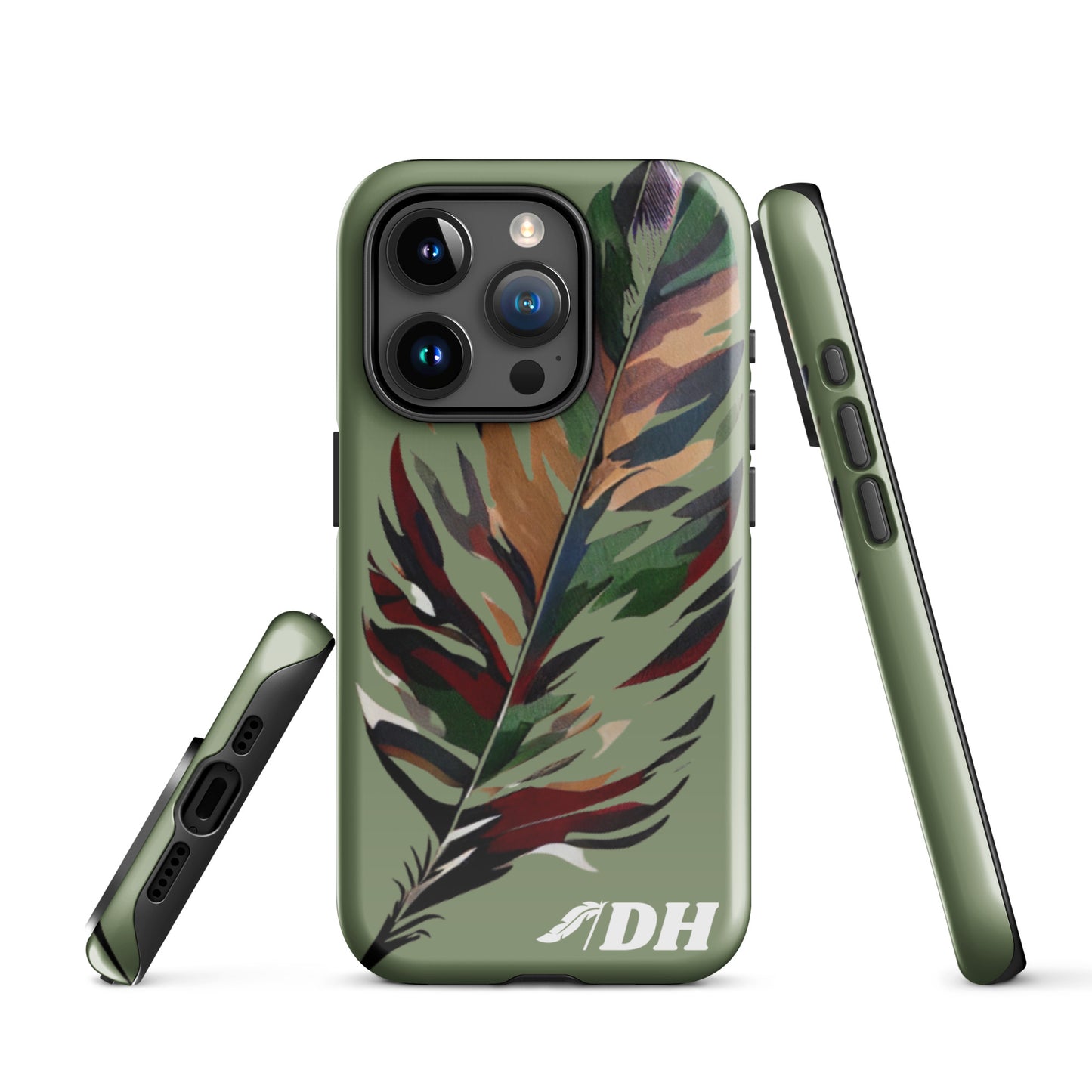 DH CAMO FEATHER Tough Case for iPhone® in Light Olive