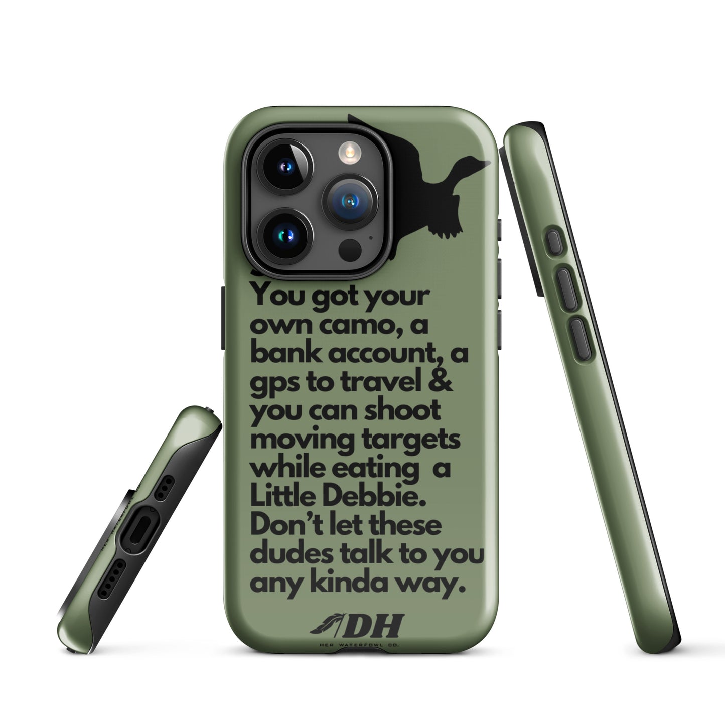 DH HEY SIS Tough Case for iPhone® in Olive/Black