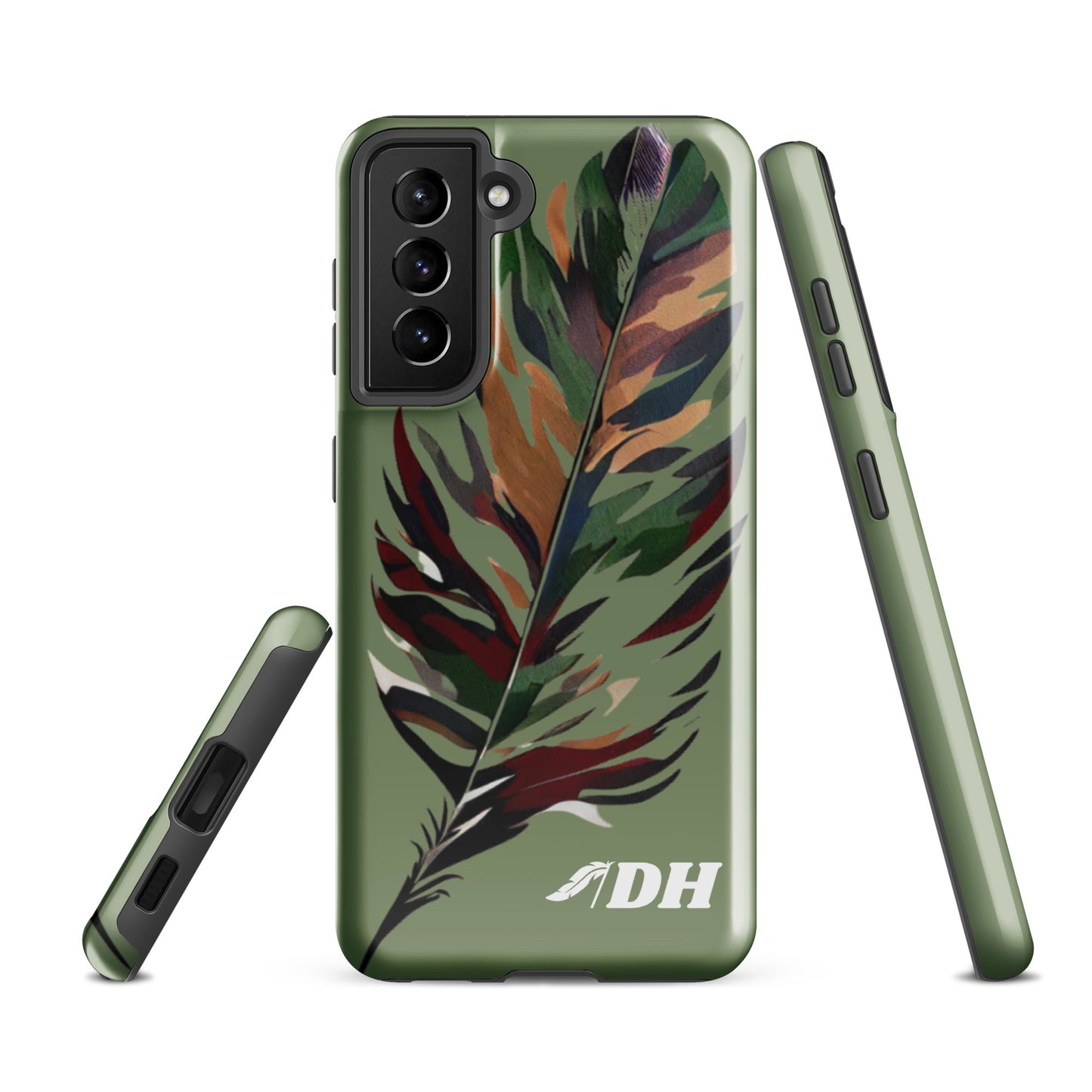DH CAMO FEATHER Tough Case for Samsung® in Light Olive